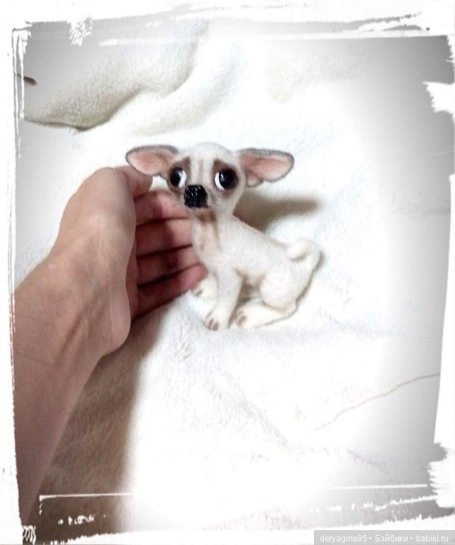 Мини чихуашечка — Валяные игрушки из шерсти: сухое валяние (фото 2)