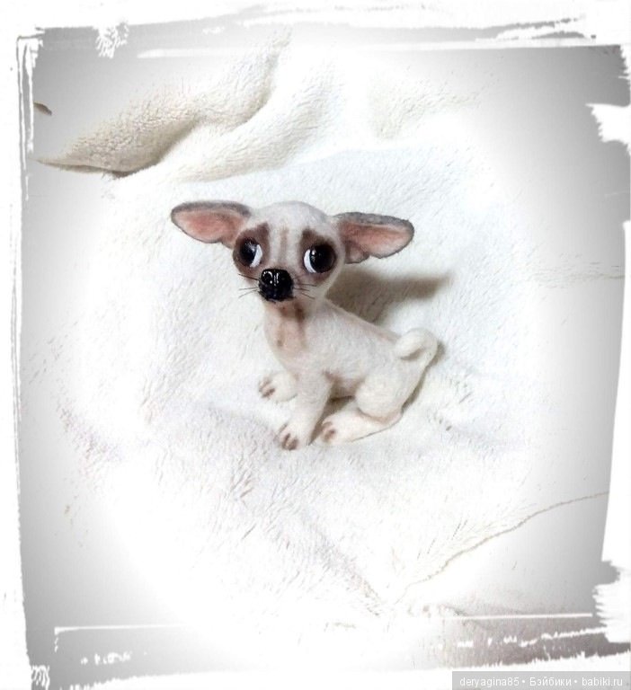 Мини чихуашечка — Валяные игрушки из шерсти: сухое валяние (фото 7)