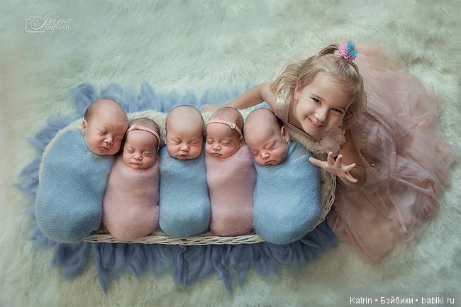 В одесской семье появилось сразу пятеро малышей