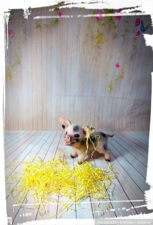 Мой первый поросенок — Валяные игрушки из шерсти: сухое валяние (фото 7)