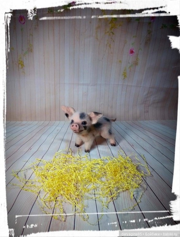 Мой первый поросенок — Валяные игрушки из шерсти: сухое валяние