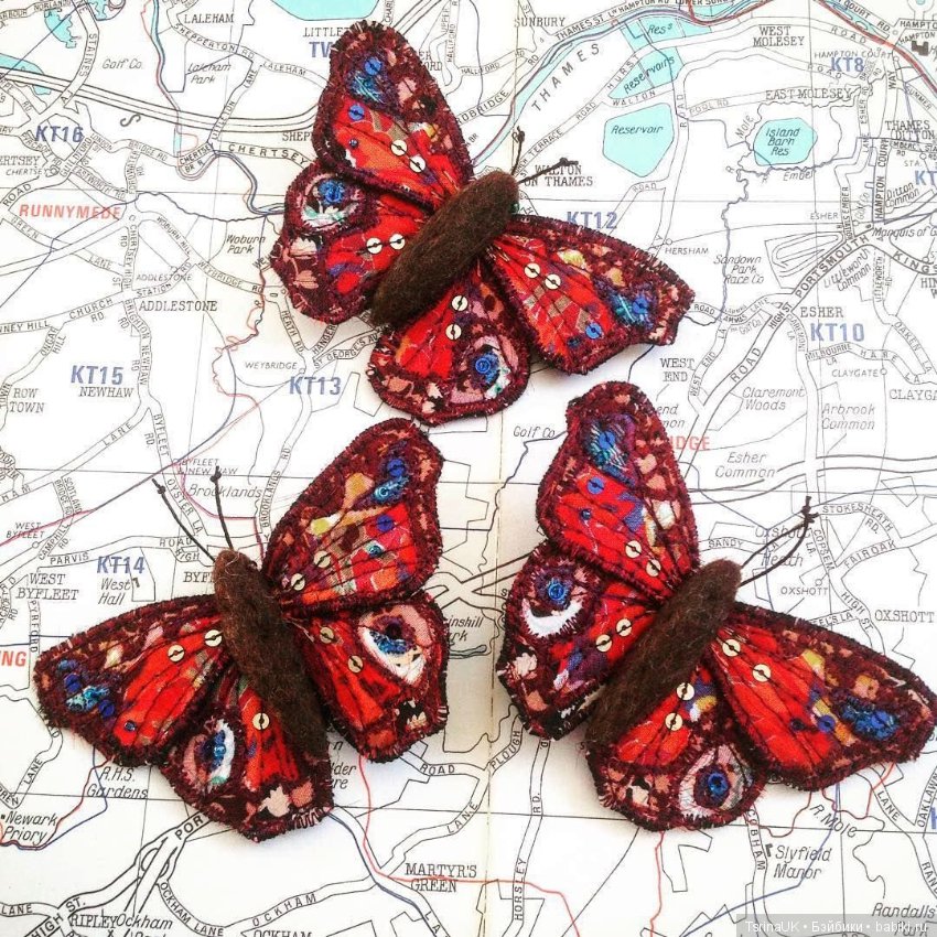 Потрясающие текстильные насекомые от Heather Everitt