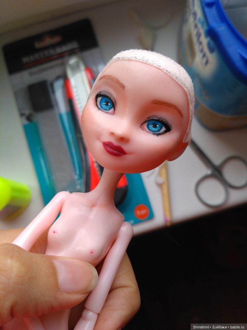 Первый опыт по созданию париков для кукол (фото 4)