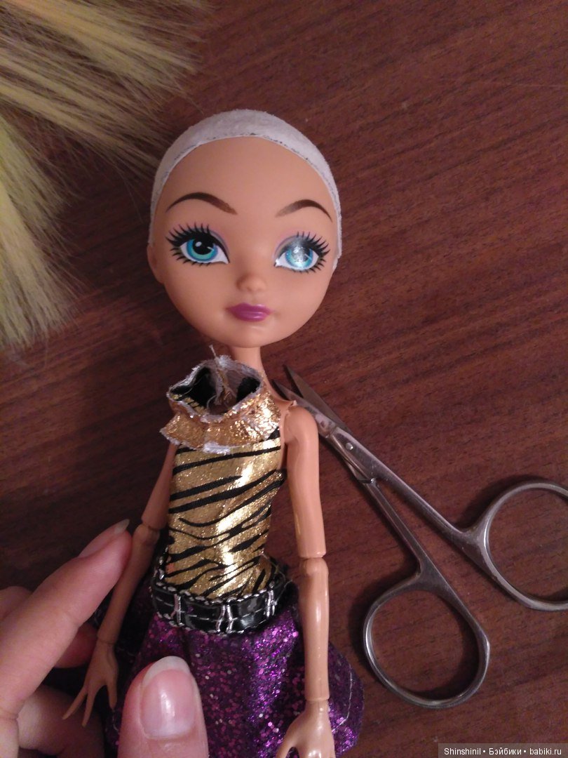 Первый опыт по созданию париков для кукол