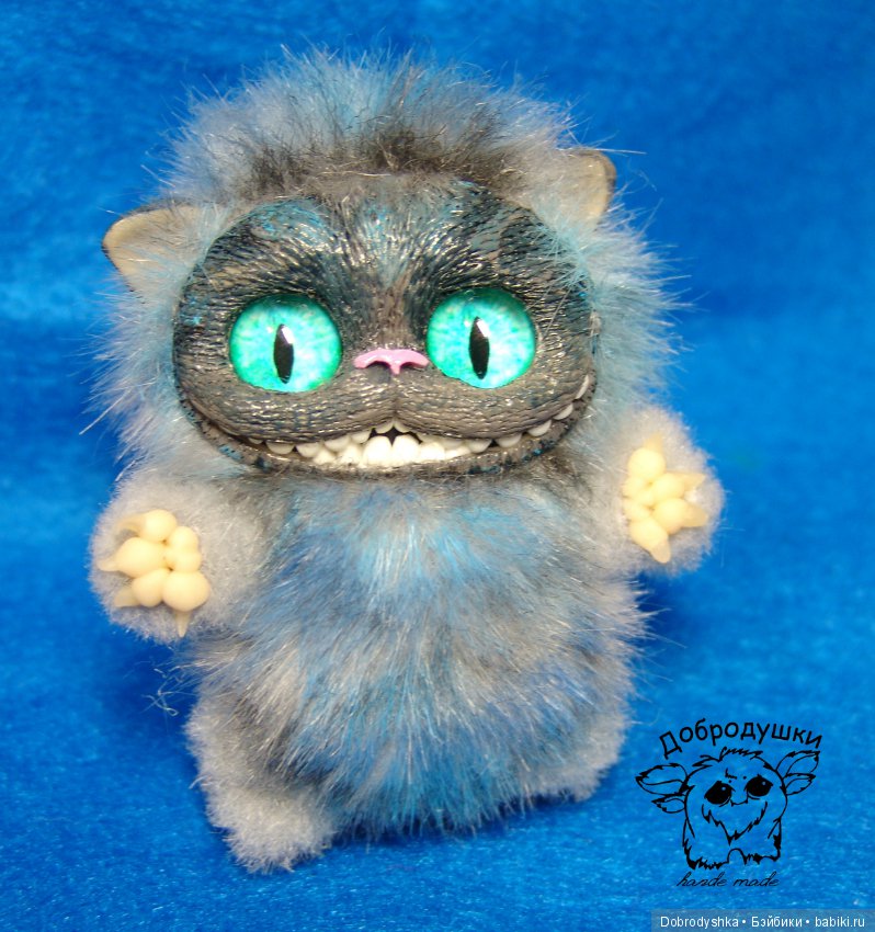 Мини Чеширенок — Игрушки в смешанной технике (мех и глина): Арт