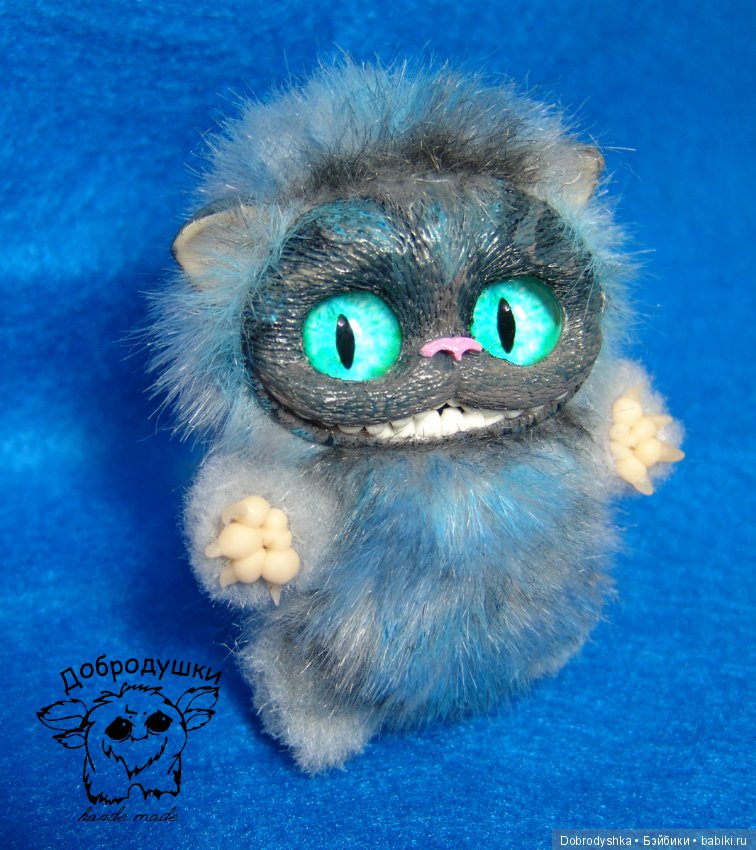 Мини Чеширенок — Игрушки в смешанной технике (мех и глина): Арт (фото 2)
