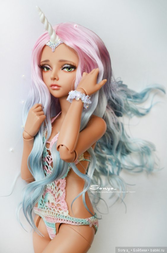 Парик Последний единорог — Одежда и обувь для кукол BJD (БЖД): 1/3