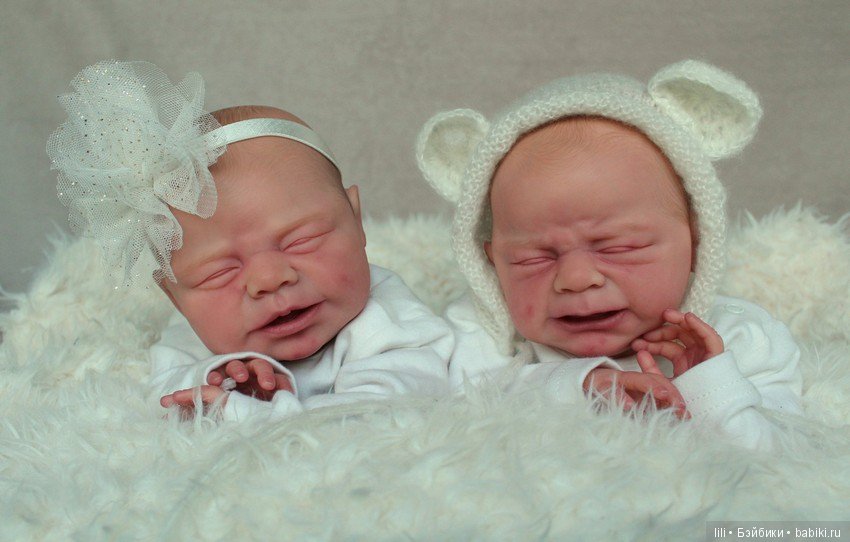Малыши реборн Leo и Lea скульптора Ulrike Gall