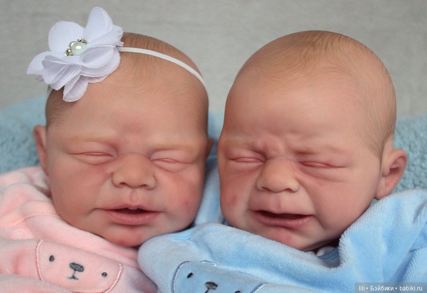 Малыши реборн Leo и Lea скульптора Ulrike Gall (фото 2)