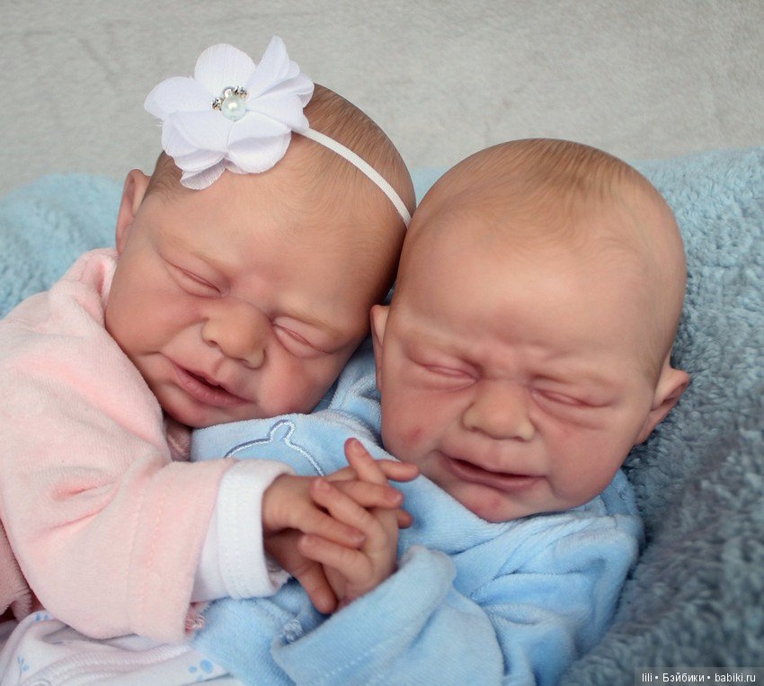 Малыши реборн Leo и Lea скульптора Ulrike Gall (фото 4)