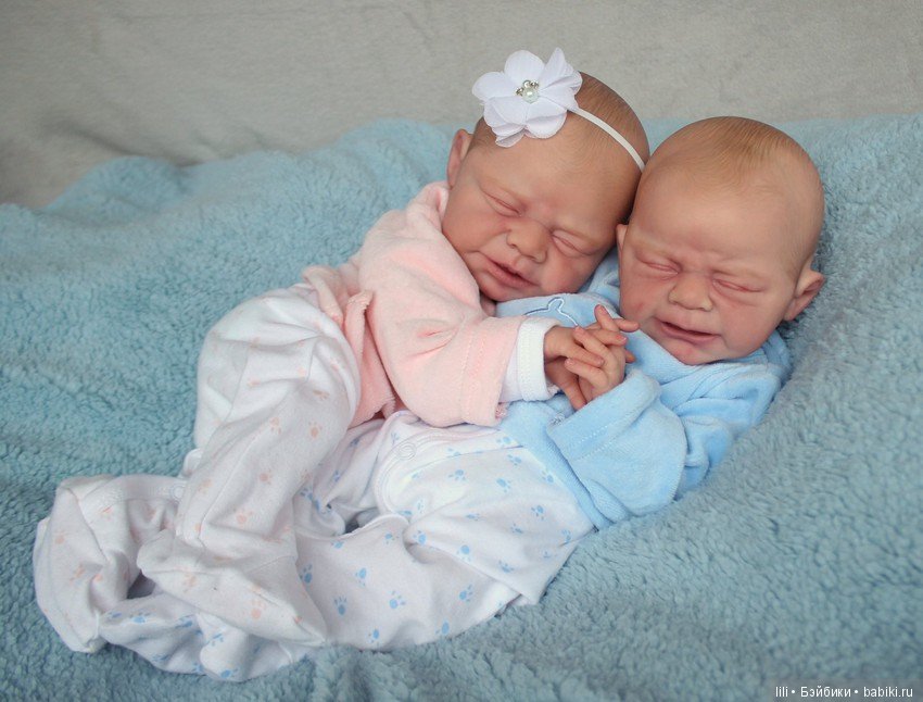 Малыши реборн Leo и Lea скульптора Ulrike Gall