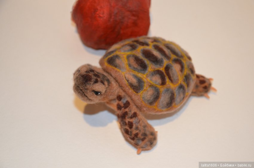 Сухое валяние. Черепашка Наташка