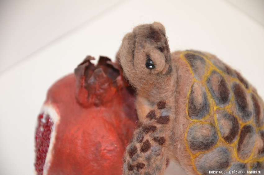 Сухое валяние. Черепашка Наташка (фото 9)