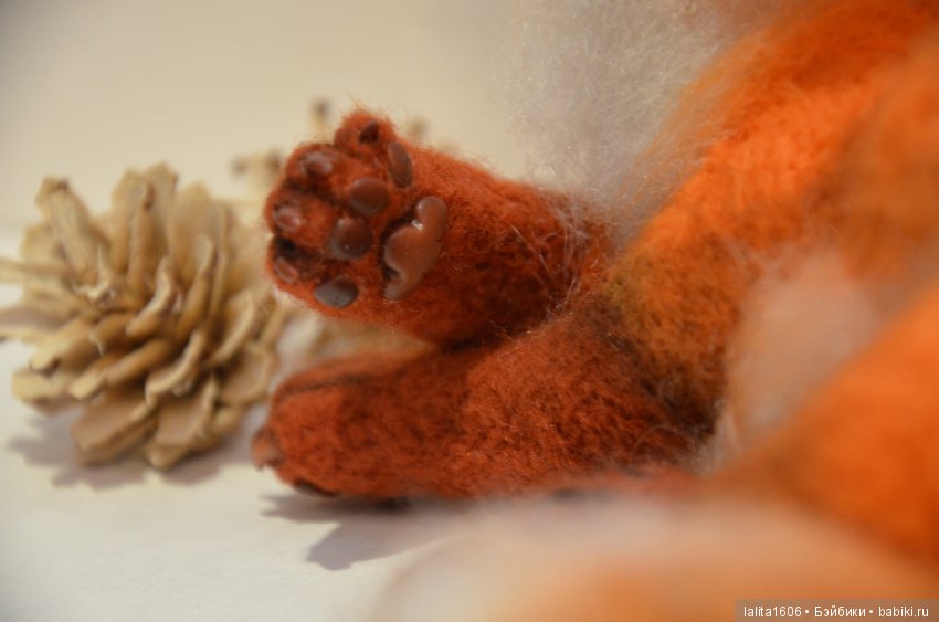 Сухое валяние. Лисичка — Валяные игрушки из шерсти: сухое валяние