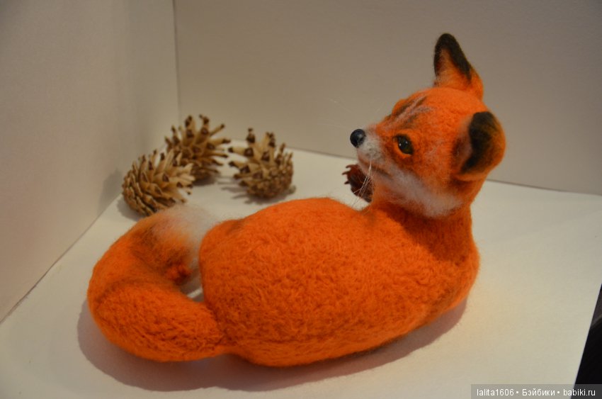 Сухое валяние. Лисичка — Валяные игрушки из шерсти: сухое валяние