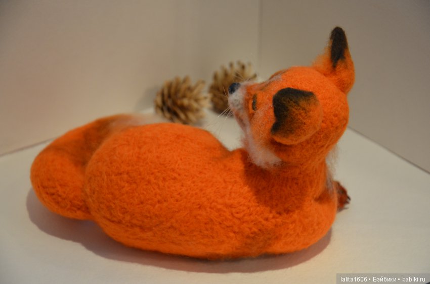 Сухое валяние. Лисичка — Валяные игрушки из шерсти: сухое валяние