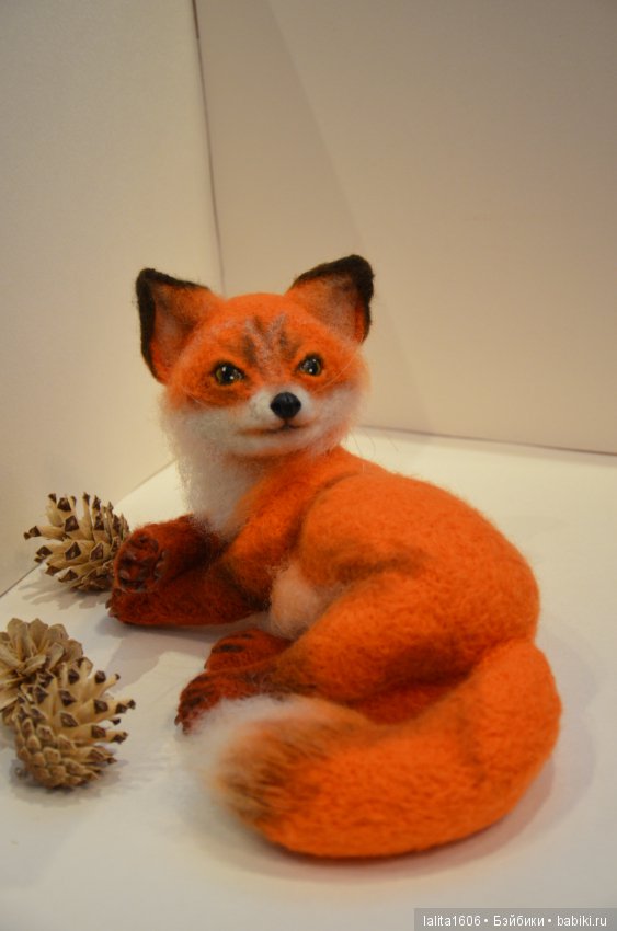 Сухое валяние. Лисичка — Валяные игрушки из шерсти: сухое валяние (фото 2)