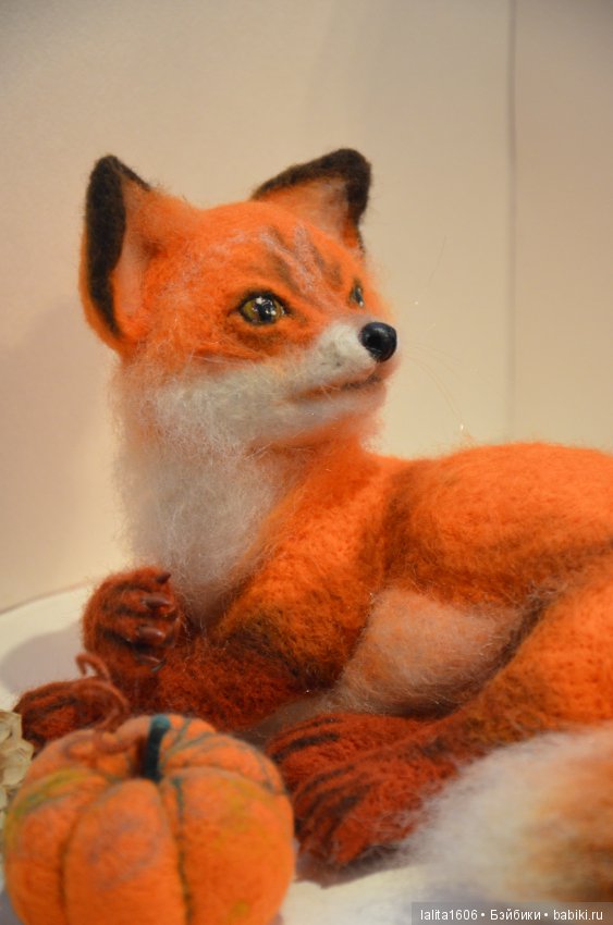 Сухое валяние. Лисичка — Валяные игрушки из шерсти: сухое валяние (фото 10)