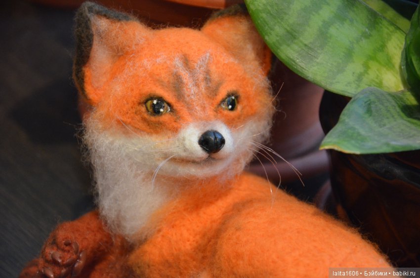 Сухое валяние. Лисичка — Валяные игрушки из шерсти: сухое валяние (фото 7)