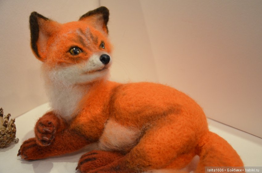 Сухое валяние. Лисичка — Валяные игрушки из шерсти: сухое валяние (фото 4)