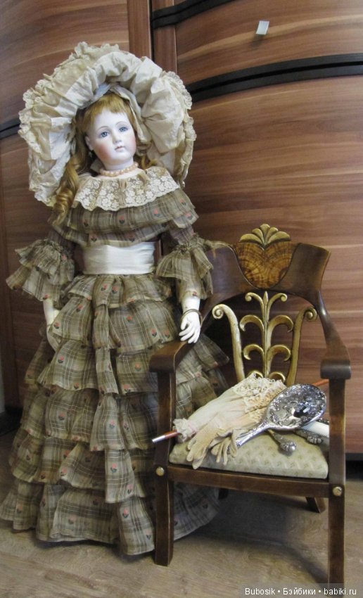 Верочка и кресло — Антикварные куклы Jumeau (Жюмо): Tete Jumeau (фото 9)