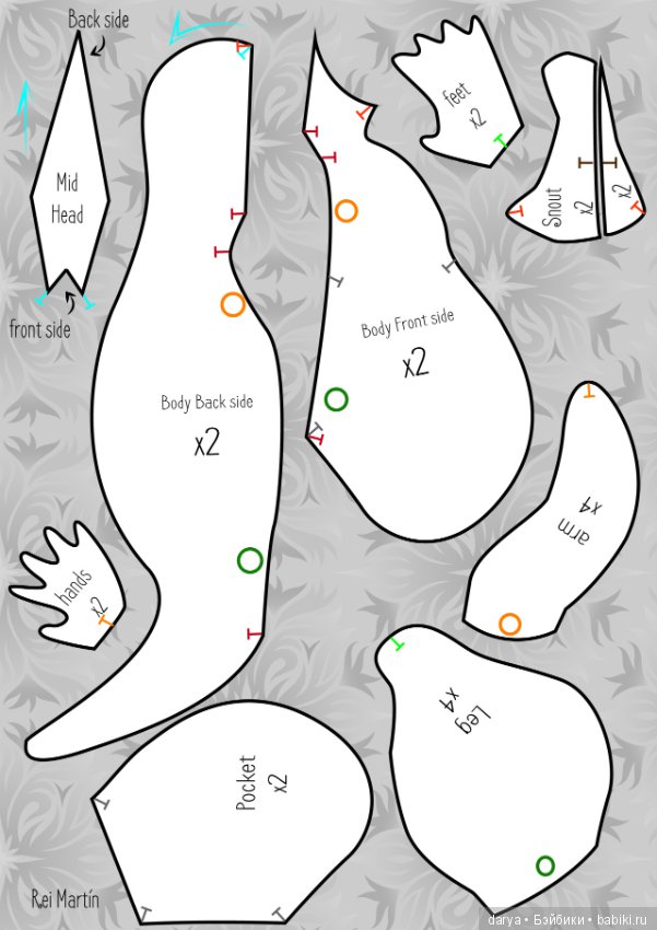 Nifflers грызуно-подобное существо с выкройкой (фото 4)