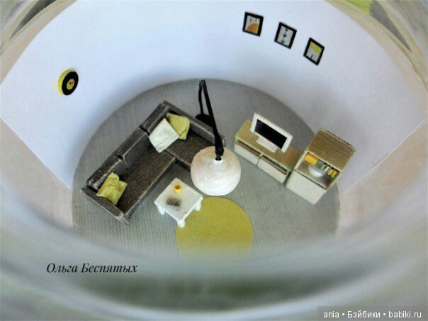 Интерьер Икея в баночке от детского питания. Масштаб 1:100 (фото 4)