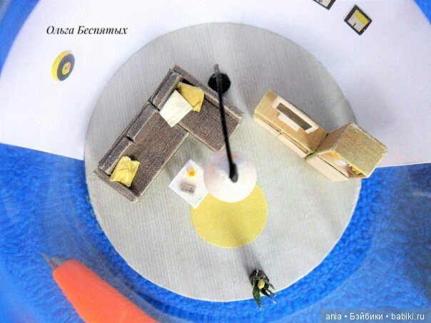 Интерьер Икея в баночке от детского питания. Масштаб 1:100