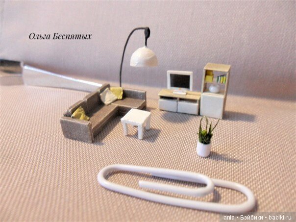 Интерьер Икея в баночке от детского питания. Масштаб 1:100 (фото 3)