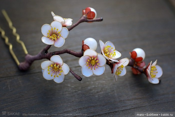 Удивительные японские украшения для волос ручной работы (фото 2)