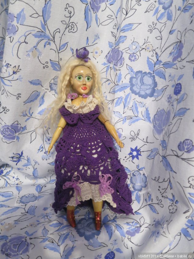 Оливия - полностью деревянная куколка шарнирная (фото 10)