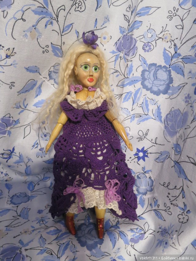 Оливия - полностью деревянная куколка шарнирная (фото 9)