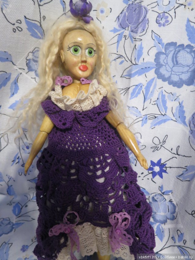 Оливия - полностью деревянная куколка шарнирная