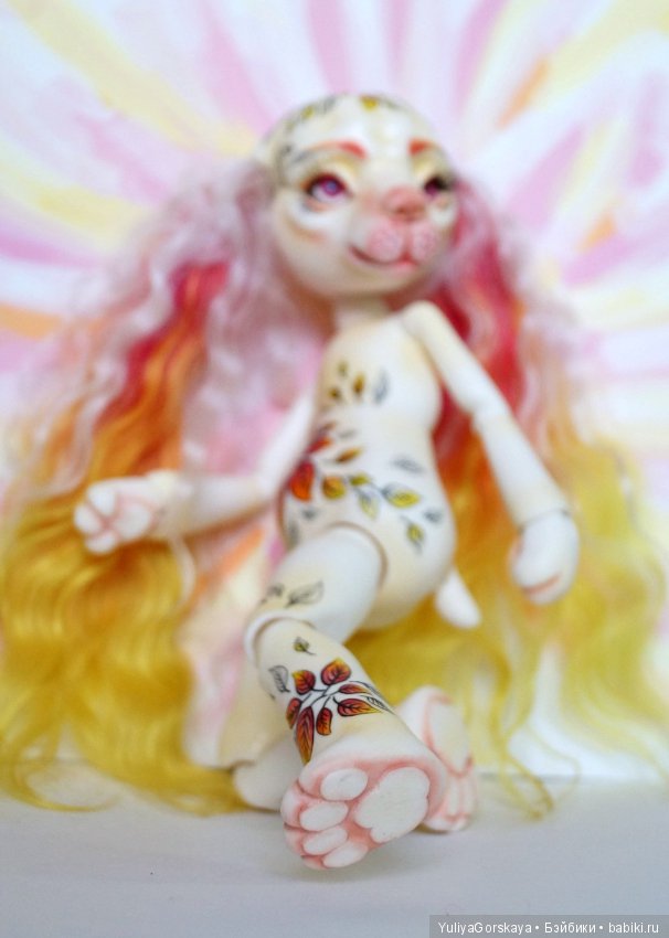 Алеера - bjd собачка в осенних огненных тонах (фото 6)