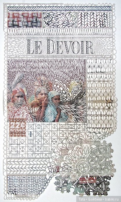 Бумажное кружево из старых газет Мириам Дион, Myriam Dion (фото 4)