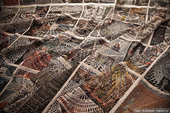 Бумажное кружево из старых газет Мириам Дион, Myriam Dion (фото 9)