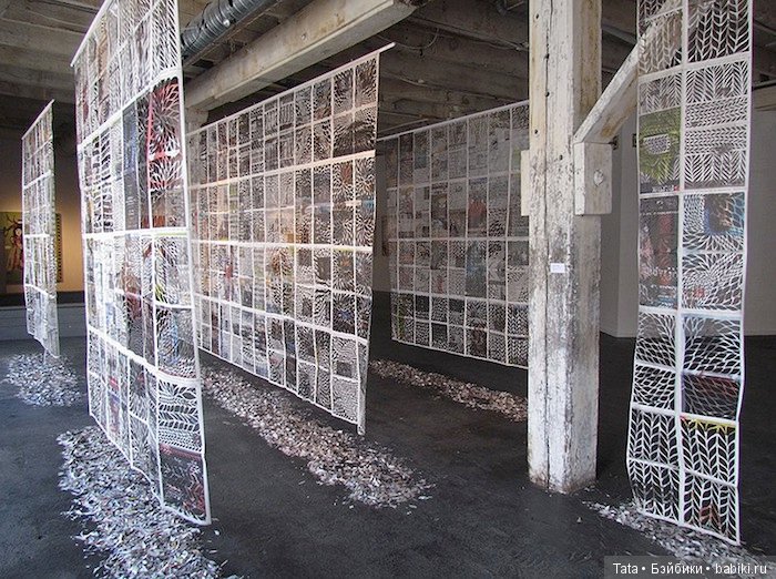 Бумажное кружево из старых газет Мириам Дион, Myriam Dion (фото 8)