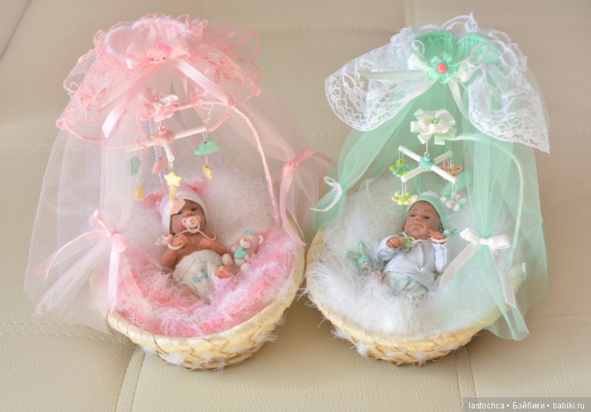 Малыши в колыбельках - авторские куклы Елены Ткаченко
