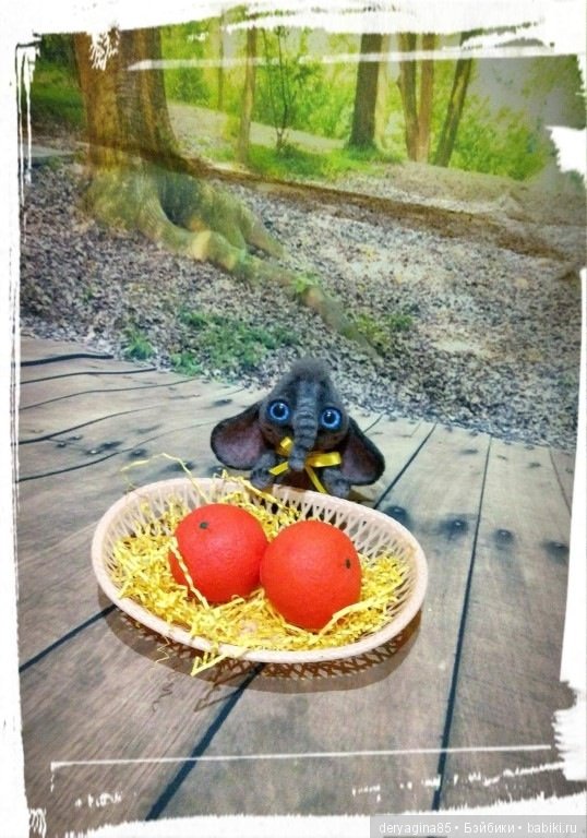 Мой первый слоник — Валяные игрушки из шерсти: сухое валяние (фото 5)