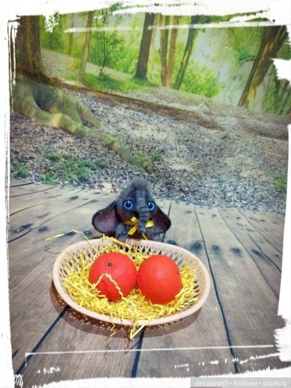 Мой первый слоник — Валяные игрушки из шерсти: сухое валяние (фото 4)