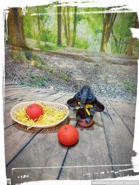 Мой первый слоник — Валяные игрушки из шерсти: сухое валяние (фото 10)