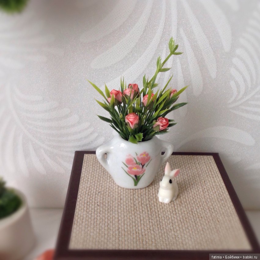 Весеннее настроение. Миниатюра из комнатных растений для любимых кукол (фото 6)