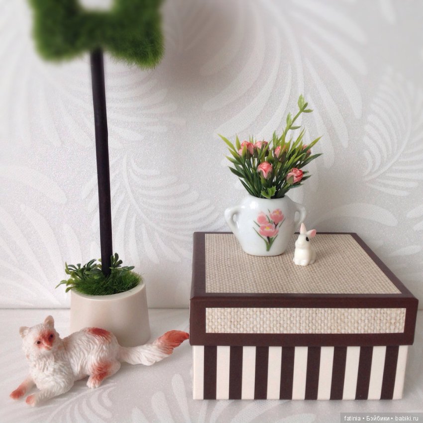 Весеннее настроение. Миниатюра из комнатных растений для любимых кукол (фото 5)