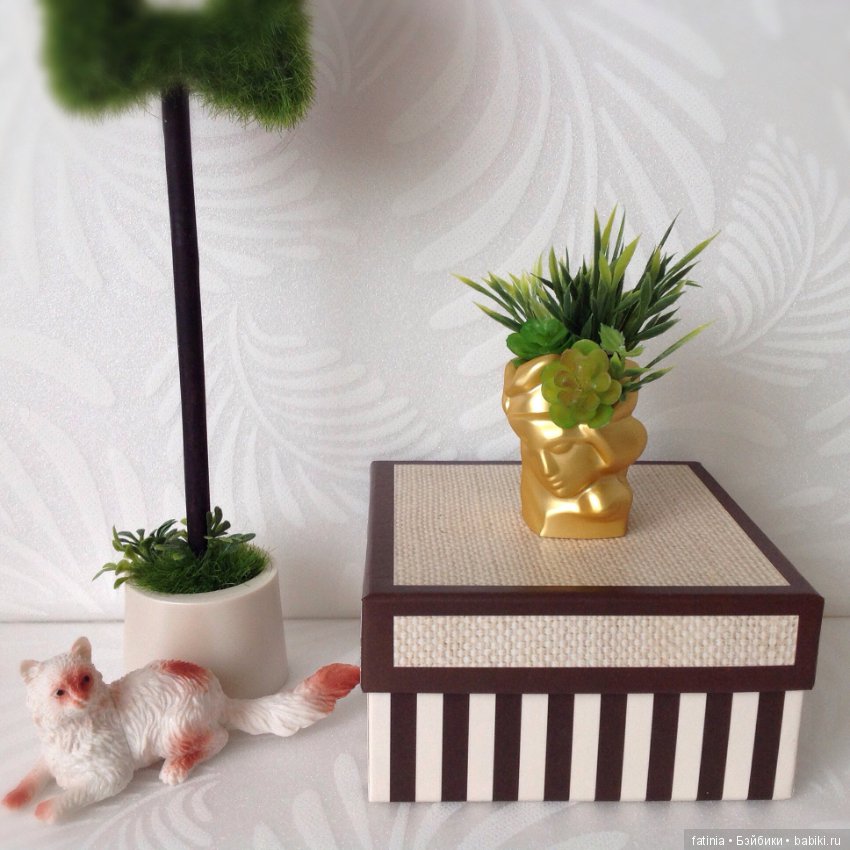 Весеннее настроение. Миниатюра из комнатных растений для любимых кукол (фото 9)