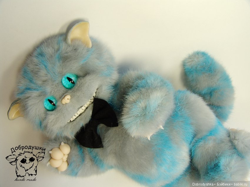 Чеширский кот — Игрушки в смешанной технике (мех и глина): Арт (фото 6)