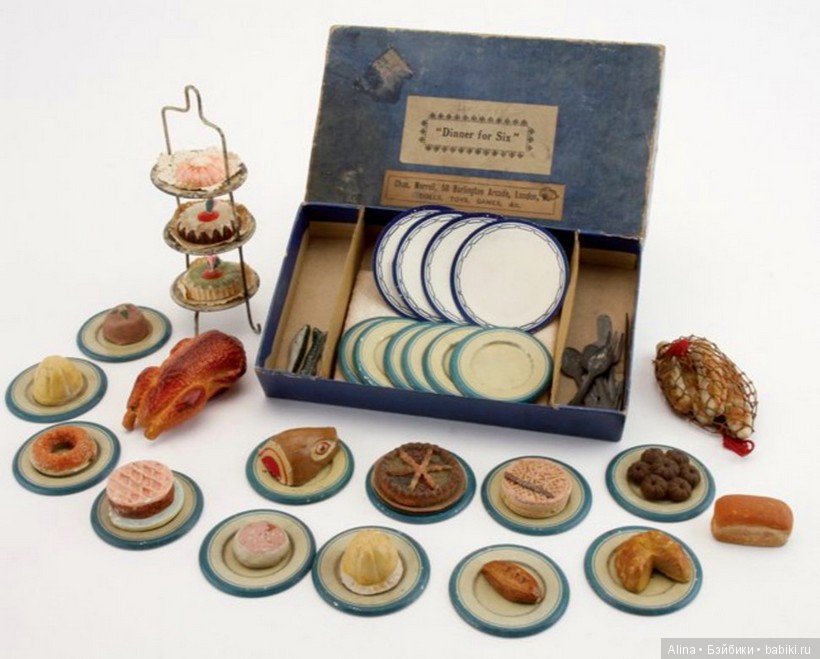 Антикварная кукольная миниатюра. Еда