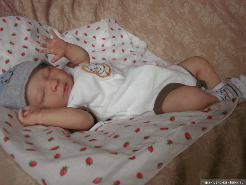 Малышочек Арсений, молд Realborn Joseph Asleep от скульптора Denise Pratt