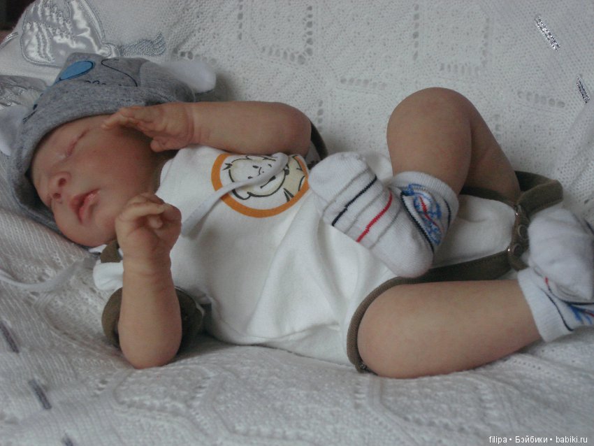 Малышочек Арсений, молд Realborn Joseph Asleep от скульптора Denise Pratt