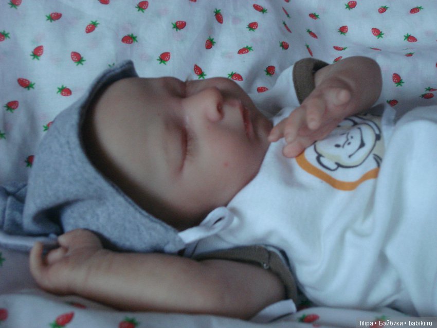 Малышочек Арсений, молд Realborn Joseph Asleep от скульптора Denise Pratt