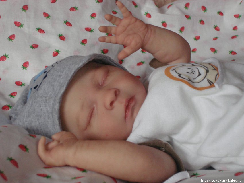 Малышочек Арсений, молд Realborn Joseph Asleep от скульптора Denise Pratt